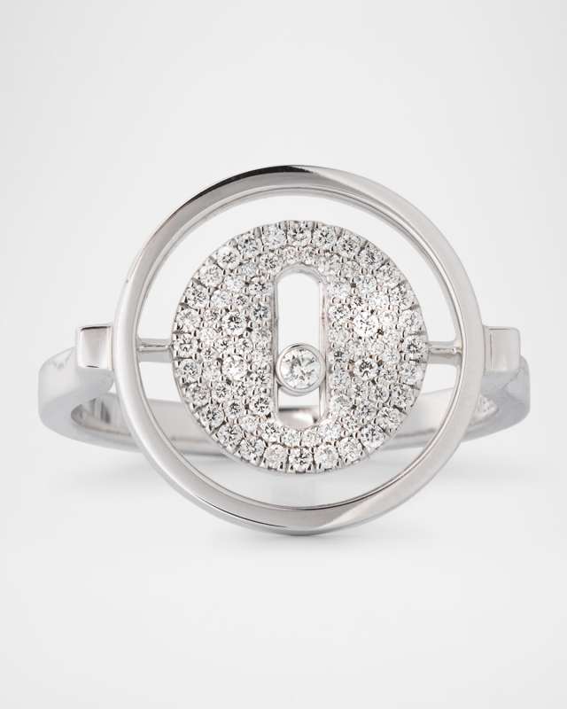LUCKY MOVE 18K WHITE GOLD DIAMOND RING